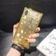 Square gold glitter phone case