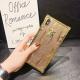 Square gold glitter phone case
