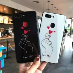 Compatible with Apple, Heart gestures, iPhone11 pro Max tempered glass case