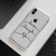 Transparent letter mobile phone case