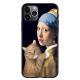 Compatible with Apple , Art oil painting orange cat mobile phone case