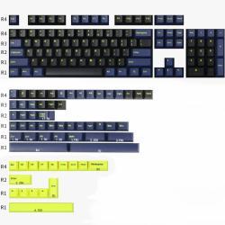 Capturers New Product Original High Two-Color Molding Powder Black Blue Purple Red Black Blue Black With Two-Color PBT Mechanical Keycaps