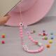 Smiley Soft Ceramic Mobile Phone Rope Hanging Jewelry Five-pointed Star Beaded Mobile Phone Chain Female