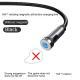 Twitch 540 Degree Rotating Single Needle Magnetic Data Cable One For Three Android Type-C Charging Cable Three In One