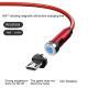 Twitch 540 Degree Rotating Single Needle Magnetic Data Cable One For Three Android Type-C Charging Cable Three In One