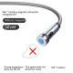 Twitch 540 Degree Rotating Single Needle Magnetic Data Cable One For Three Android Type-C Charging Cable Three In One