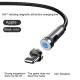 Twitch 540 Degree Rotating Single Needle Magnetic Data Cable One For Three Android Type-C Charging Cable Three In One