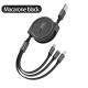 Macaron One-to-three Telescopic Data Cable 3A Fast Charge Three-in-one