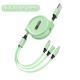 Macaron One-to-three Telescopic Data Cable 3A Fast Charge Three-in-one