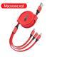 Macaron One-to-three Telescopic Data Cable 3A Fast Charge Three-in-one
