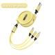Macaron One-to-three Telescopic Data Cable 3A Fast Charge Three-in-one