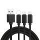 Nylon Braided Three-in-one Data Line