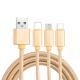 Nylon Braided Three-in-one Data Line