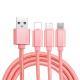 Nylon Braided Three-in-one Data Line