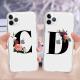 Flower alphabet mobile phone case