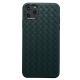 Dark green woven mobile phone case