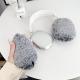 Plush Solid Color Leopard Print Head-mounted Headphone Case