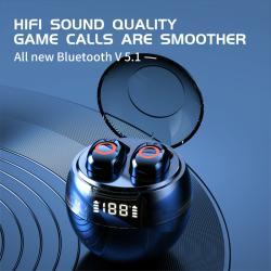 J12 Real Wireless TWS Bluetooth Headset Three Real Power Display Cute Ball Shape