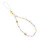 Bohemian Smiley Soft Ceramic Phone Chain Love Letter Crystal Beads Handmade Beaded Anti-Lost Mobile Phone Lanyard