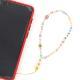 Bohemian Smiley Soft Ceramic Phone Chain Love Letter Crystal Beads Handmade Beaded Anti-Lost Mobile Phone Lanyard