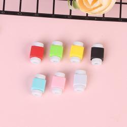 Mobile Phone Cable Protective Sleeve, Earphone Data Cable Charger Protector, Pure Color Anti-Broken Cable Winder Protection