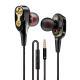 Headphone Dual-Moving Coil Headset Wire-Controlled Gaming Headset With Mic