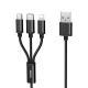 One For Three Braided Charging Cable