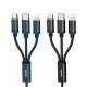One For Three Braided Charging Cable