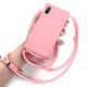 Compatible with Apple , Candy color mobile phone shell chain necklace lanyard cover