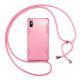 Compatible with Apple , Candy color mobile phone shell chain necklace lanyard cover