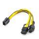 Graphics Power Cord 6P To Dual 8P 6P To 62 Graphics Power Cord