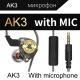 QKZ AK3 FiLe Wired In-ear Stereo Wired Earphone