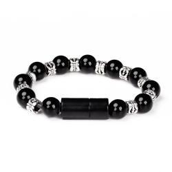 Compatible with Apple , Creative Mobile Phone Data Cable for Tibetan Silver Buddhist Beads Bracelet Ring
