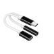 Charging Adapter Round Hole Earphone Audio Cable Combo