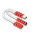 Charging Adapter Round Hole Earphone Audio Cable Combo