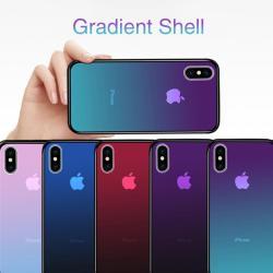 Compatible With Compatible With, HD Gradient Tempered Glass Shockproof Phone Case For