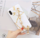 Compatible With Original IPhoneXSMAX White Marble Gem Chain Forcase 78plus All-inclusive XR Phone Case