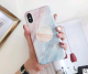Compatible with Apple, Simple retro flower marble pattern for IPHONE8X with the same paragraph telescopic bracket 7plus silicone soft shell 6sp