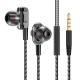 Double Moving Coil In-ear Headphones PlayerUnknowns Battlegrounds With Microphone