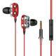 Double Moving Coil In-ear Headphones PlayerUnknowns Battlegrounds With Microphone