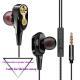 Double Moving Coil In-ear Headphones PlayerUnknowns Battlegrounds With Microphone