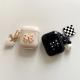 Three-dimensional Bow Solid Color Checkerboard Pearl Silicone Ins