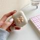 Three-dimensional Bow Solid Color Checkerboard Pearl Silicone Ins