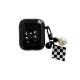 Three-dimensional Bow Solid Color Checkerboard Pearl Silicone Ins