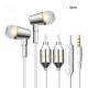 FC12 Drive-by-wire With Microphone In-ear Music Headset Air Conduit Radiation Protection