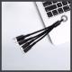Weave a Drag Three Data Cable Android Three in One USB Data Cable Gift