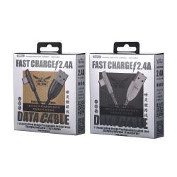 Braided elbow data cable