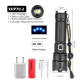 New Glare Flashlight USB Charging Power Display Zoom Glare Flashlight