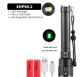 New Glare Flashlight USB Charging Power Display Zoom Glare Flashlight