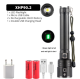 New Glare Flashlight USB Charging Power Display Zoom Glare Flashlight